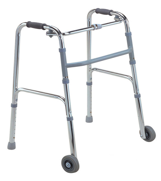 Deambulateur en aluminium a 2 roues