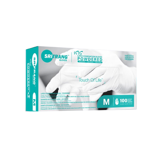 Gant d'examen - latex poudre